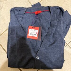 Isaia Men’s Button Down Cardigan XXL NWT Cashmere Silk